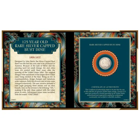 Rare Historis Silver Coin - The Pre Civil War Capped Bust Dime 1809-1837 {1}