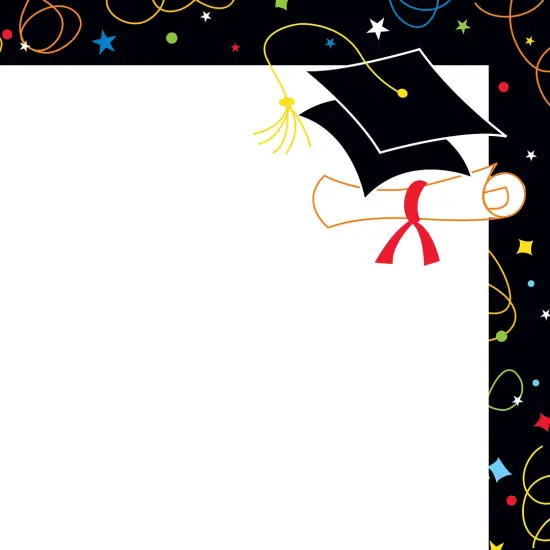 Great Papers! Grad Swirls Stationery Letterhead, Invitations and Announcements, Printer Friendly, 8.5"x11", 50 Pack {2}