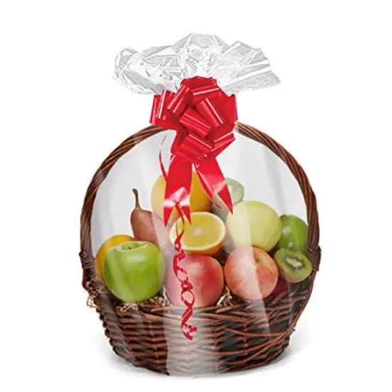 10 Pieces Shrink Wrap Basket Bags 10 Pack For Gift Baskets Clear cellophane PVC Shrink Bags 24"X 30"&hellip;&hellip; {1}