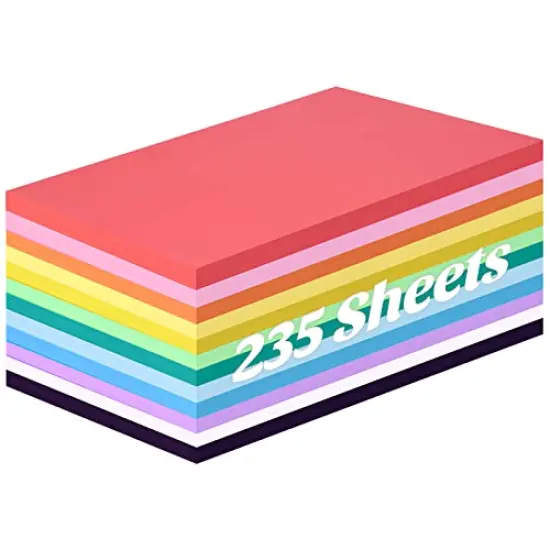 235 Sheets Construction Paper, Heavy Duty Craft Paper A4 Colored Art Cardstock 150 GSM 12 Colors for DIY Crafts Card Making Scrapbook Classroom Supplies {2}