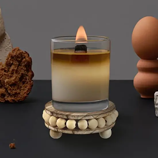 2 Pieces Wood Riser, Risers for Decor,Pedestal Stand,Display Stand apply to Home Decor,Farmhouse Decor,Tiered Tray Decor(Brown, 4 Inches) {2}