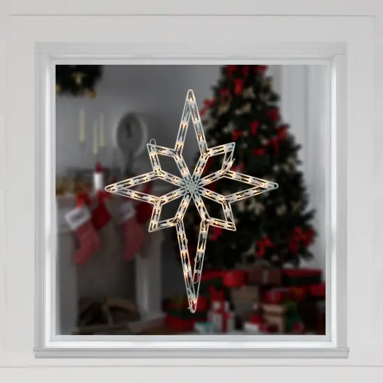 Northlight Lighted Star of Bethlehem Christmas Window Decoration - 18" White {4}