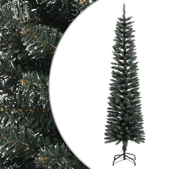 Artificial Slim Christmas Tree with Stand {1}
