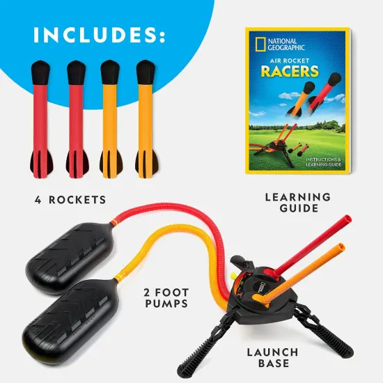 Air Rocket Toy - Stomp & Launch Dueling Air Rockets up to 100 Ft., Includes Launcher, 4 Foam-Tipped Rockets, Outdoor Kids Toys, Kids Science Kit, Rocket Launcher (Amazon Exclusive) {1}