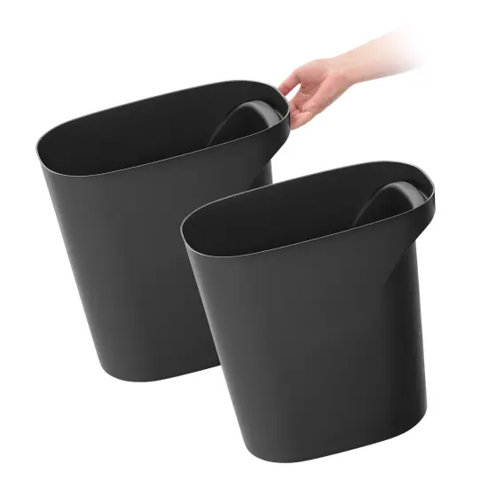 IRIS USA 6 Gallon / 24 Quart Plastic Wastebasket Garbage Trash Cans with Handles for Home Office Kitchen Bedroom Bathroom {1}