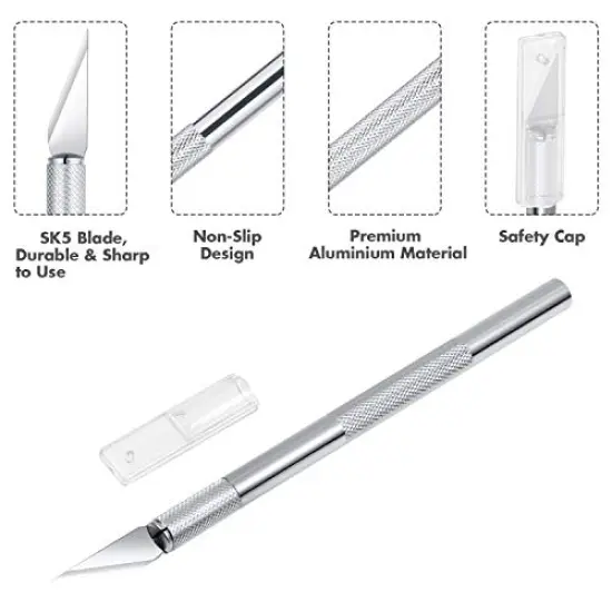 Craft Knife Precision Cutter and Self Healing Cutting Craft Mat Hobby Knife Set with 30 PCS Knife for Art Hobby Craft Scrapbooking Stencil {6}