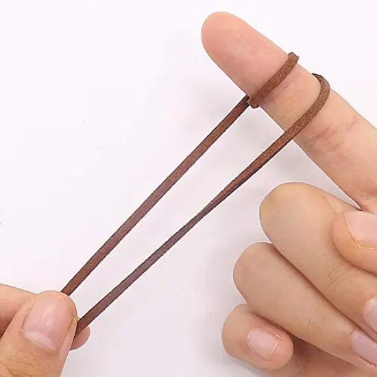 2.6mm Suede Cord, 100 Yards Flat Faux Leather Cord for Jewelry Making, Necklace and Bracelet Making, Dream Catchers and DIY Crafts (Brown) {5}