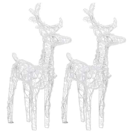 2 pcs Christmas Reindeers with 80 LEDs Acrylic Blue {3}