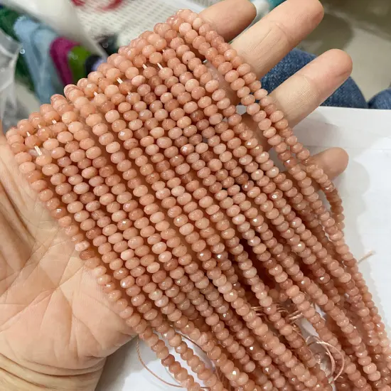 Kitcheniva 15.5" Faceted Jade Rondelle Beads 2x4mm Sun {1}