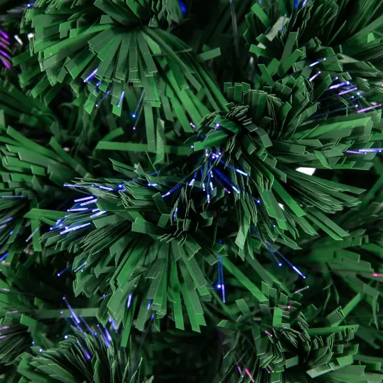 Northlight 2' Pre-Lit Medium Color Changing Fiber Optic Artificial Christmas Tree Green {5}