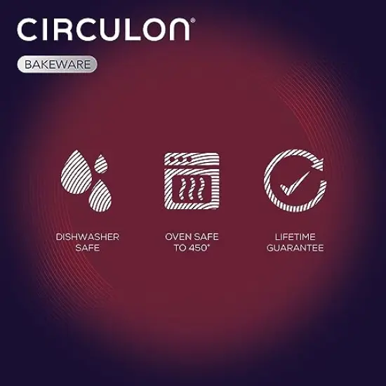 2 PACK Nonstick Bakeware Set, Nonstick Cookie Sheet / Baking Sheet - Gray {2}