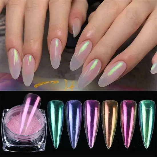 Kitcheniva Glitter Holographic Mirror Nail Art Powder {6}