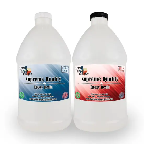 2 part epoxy resin, 1 gallon kit, clear resin, crafts, art, coating, self leveling, easy to use (1-1 mixing) {1}