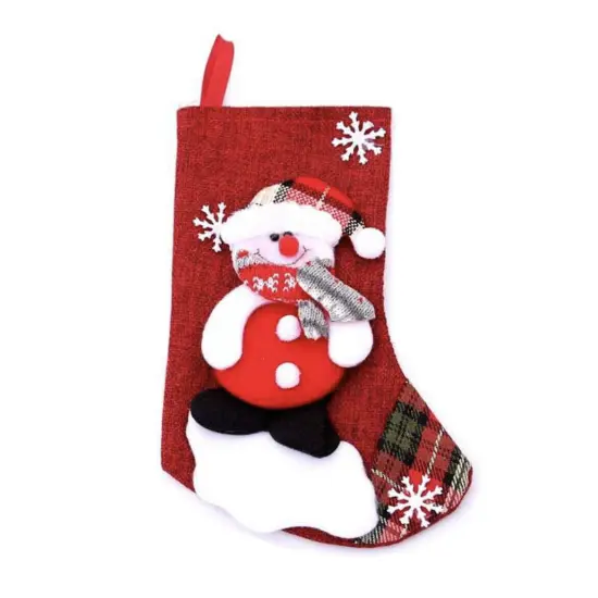 4PCS Christmas Stocking Santa Candy Gift Bag Sock Ornaments {1}