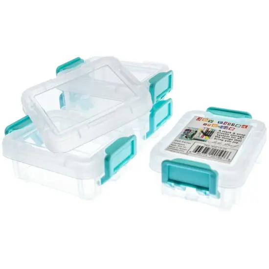 John Bead 3" Joy Filled Clear Stackable Organizer with Lids {2}