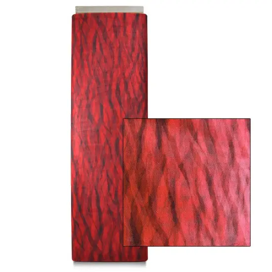 Premium Zebra Print Tulle Fabric Bolt of 54" X 25 Yards Red {4}