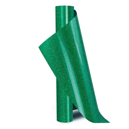 Kitcheniva Vinyl Rolls Iron On Heat Press Glitter Heat Transfer Crafts 10"x8ft Glitter green {1}