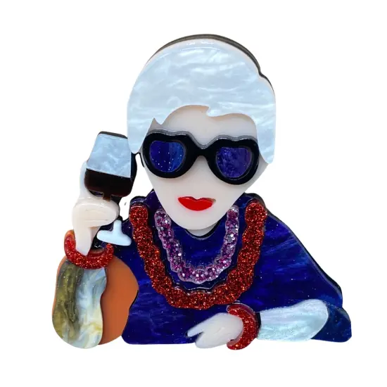 Wrapables Acrylic Fashion Brooch Pin for Sweaters, Coats, Scarves, and Bags, Eclectic {1}