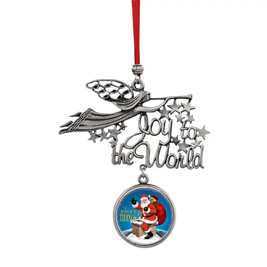 Joy to the World Santa Joyous Tidings JFK Half Dollar Ornament {1}
