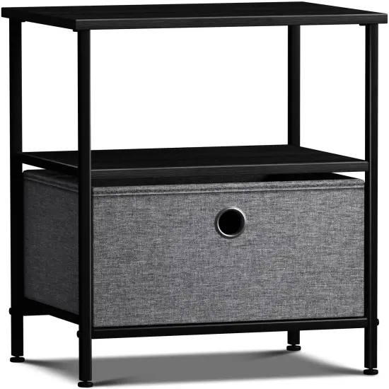 Sorbus Nightstand 1-Drawer Shelf Storage {7}