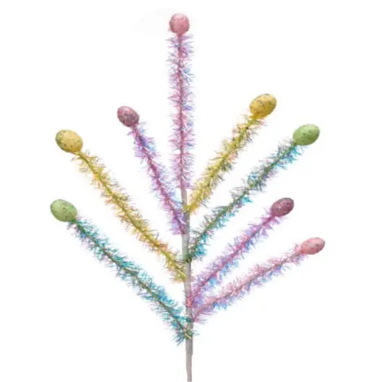 Easter Egg Tinsel Spray - 26" {1}