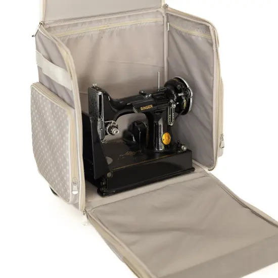 Collapsible Rolling Featherweight Case, Tan Dot {3}