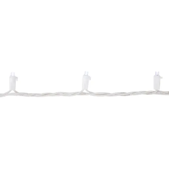 Northlight LED Wide Angle Christmas Lights - Pure White - 33' White Wire - 100ct {5}