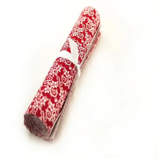 Red & White Basics 10" Cotton Layer Cake Quilt Kit {3}