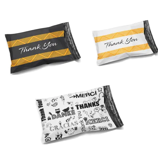 200 Count Glossy Poly Mailer Envelopes 6" x 9" for Premium Thank You Shipping Bags for Small Business {2}
