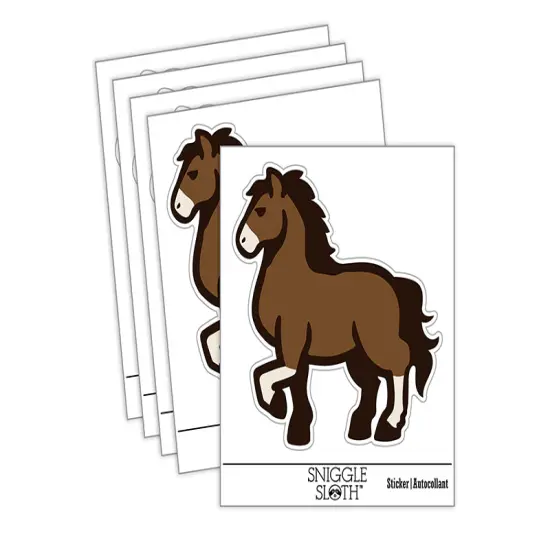 Majestic Standing Horse Waterproof Vinyl Phone Tablet Laptop Water Bottle Sticker Set - 5 Pack {2}