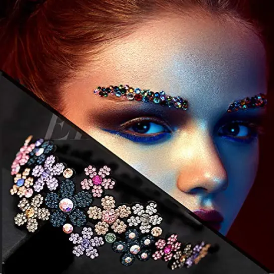 3456 Pieces Mix Size Flatback Rhinestones Glass Charms Diamantes Gems Stones for Nail Art Crafts Face Art (Mix SS3 4 5 6 8 10, Multicolor) {3}