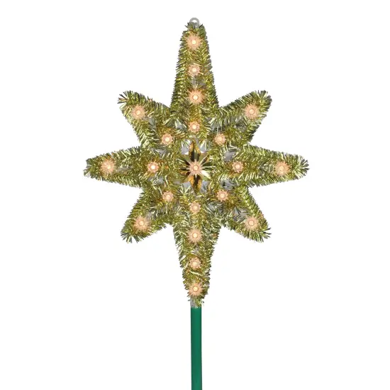 Northlight 21" Gold Lighted Star of Bethlehem Christmas Tree Topper - Clear Lights {1}