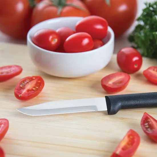 Rada Cutlery Serrated Paring Knife, Stainless Steel Spear Tip Parer Knives for Saw-Cutting Action, Durable Resin Handle {7}