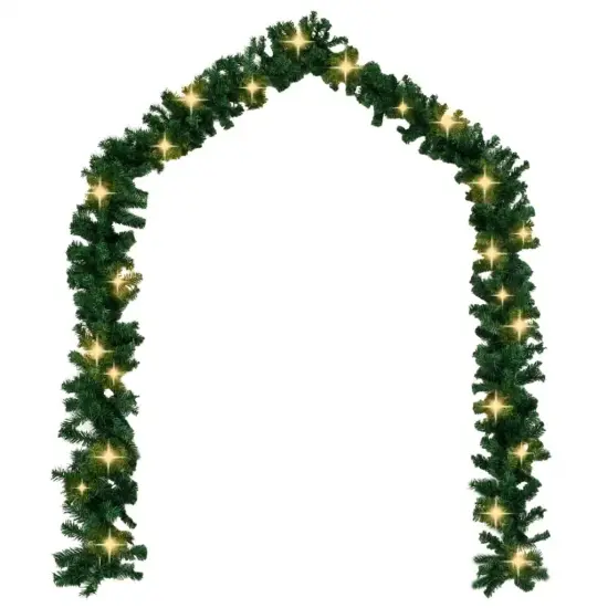 65.6' Christmas Garland with LED Lights {2}
