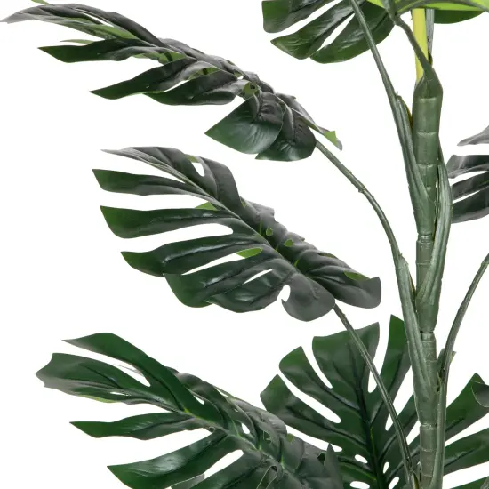 Northlight Potted Artificial Monstera Plant - 4' - Two Tone Green {4}