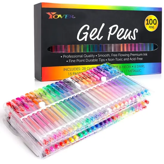 100-Piece High-Quality Gel Pens Set {1}