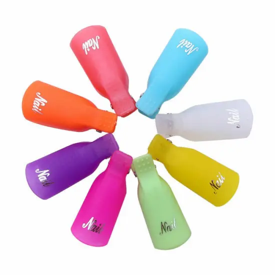 Kitcheniva Silicone UV Gel Polish Remover Wrap Soak Off Cap Clip Nail Art Tool Green-10 pcs {3}