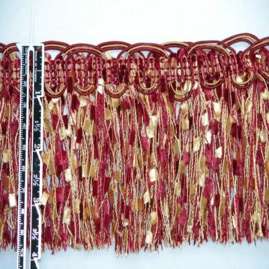 Kitcheniva 4" Confetti Lace Tassel Fringe Trim Salmon {6}