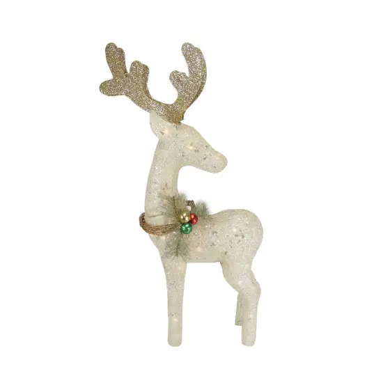 Northlight Lighted Reindeer Outdoor Christmas Decoration - 37.5" - Clear Lights White {1}