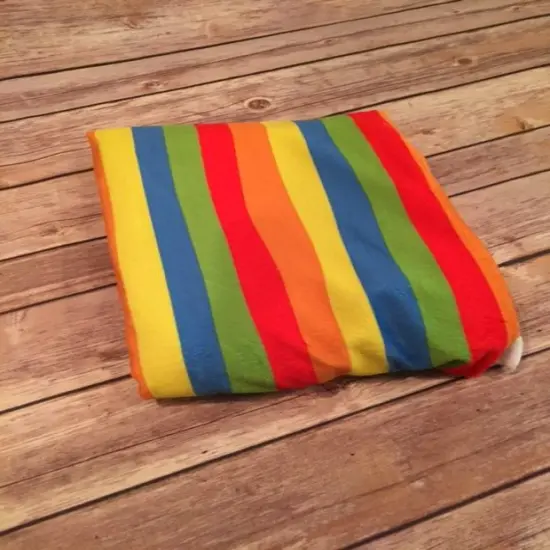 Wonky Rainbow stripe Minky {1}