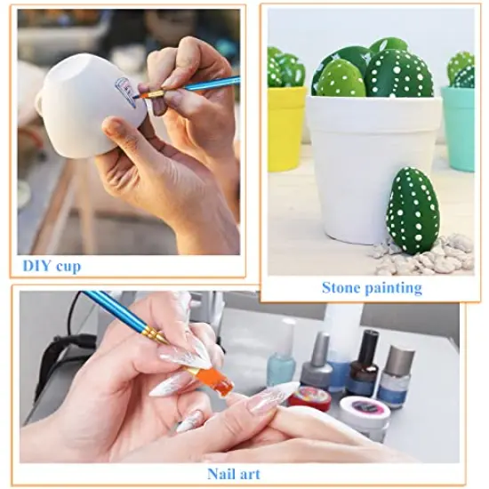 20 Pcs Paint Brush Set for Acrylic Painting, Watercolor, Miniature Detailing, and Rock Painting {2}