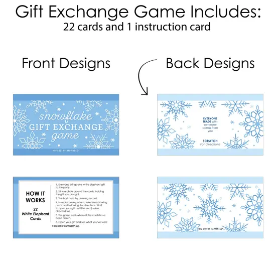 Big Dot of Happiness Blue Snowflakes - Winter Holiday Party Gift Exchange Game Scratch Off Cards - 22 Count {6}