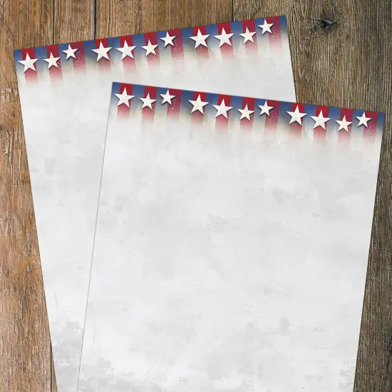 Great Papers! Stars of Honor Patriotic Stationery Letterhead, Invitations and Announcements, Printer Friendly, 8.5"x11", 80 Pack {3}