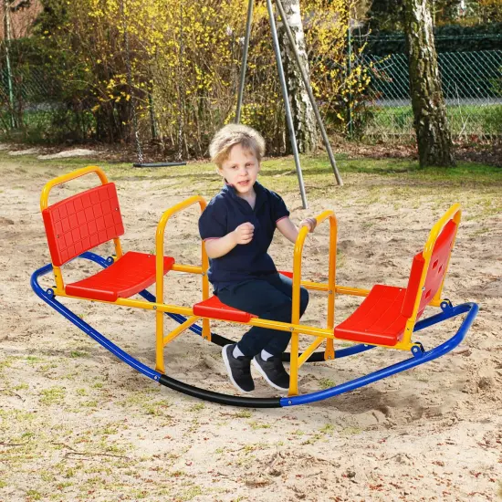 Outdoor Kids Seesaw Swivel Teeter for 3 to 8 Years Old {1}