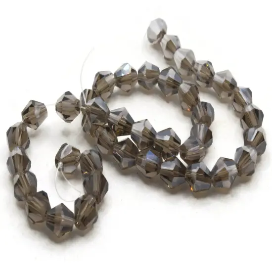 40 8mm Purple Faceted Bicone Glass Beads {6}