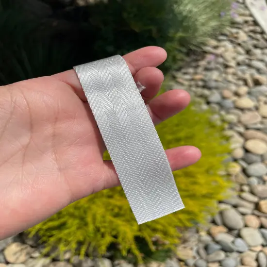 Off White 1&rdquo; Seatbelt Webbing (by the yard) {1}