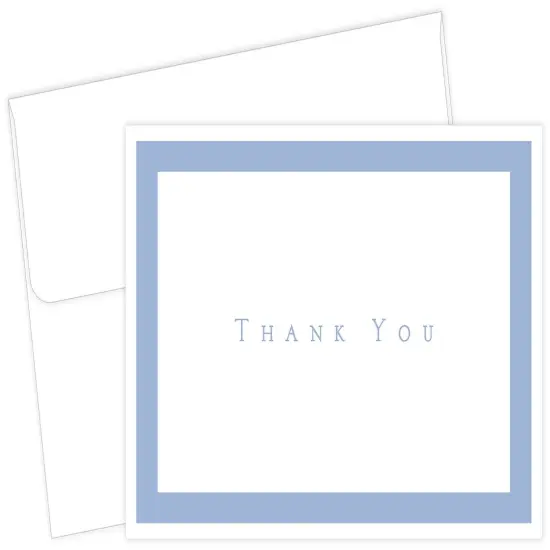 Great Papers! Thank You Note Card and White Envelope, Periwinkle, 4.75" x 3.375"(folded), 50 count {1}