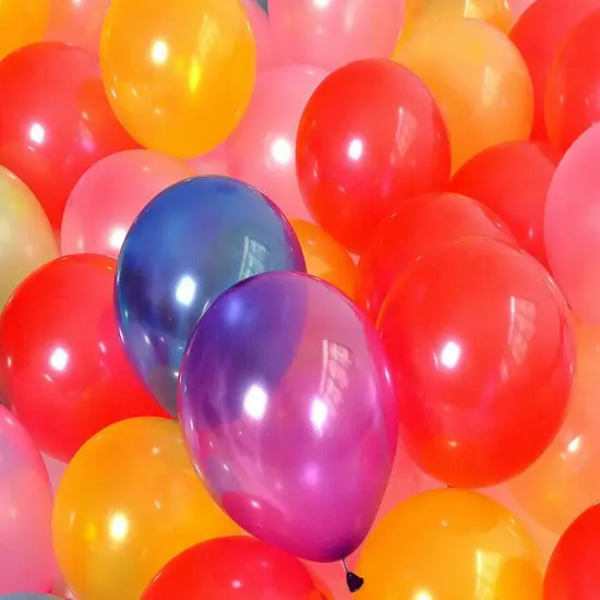 100pcs 10 inch Pearl Latex Colorful Thickening Hot pink {5}