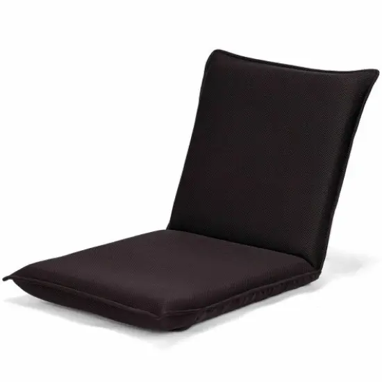 6-Position Multiangle Padded Floor Chair Black {2}
