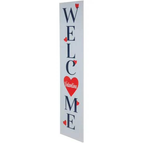 Northlight 38" Welcome Valentine's Day Wooden Porch Board Sign Decoration White {5}